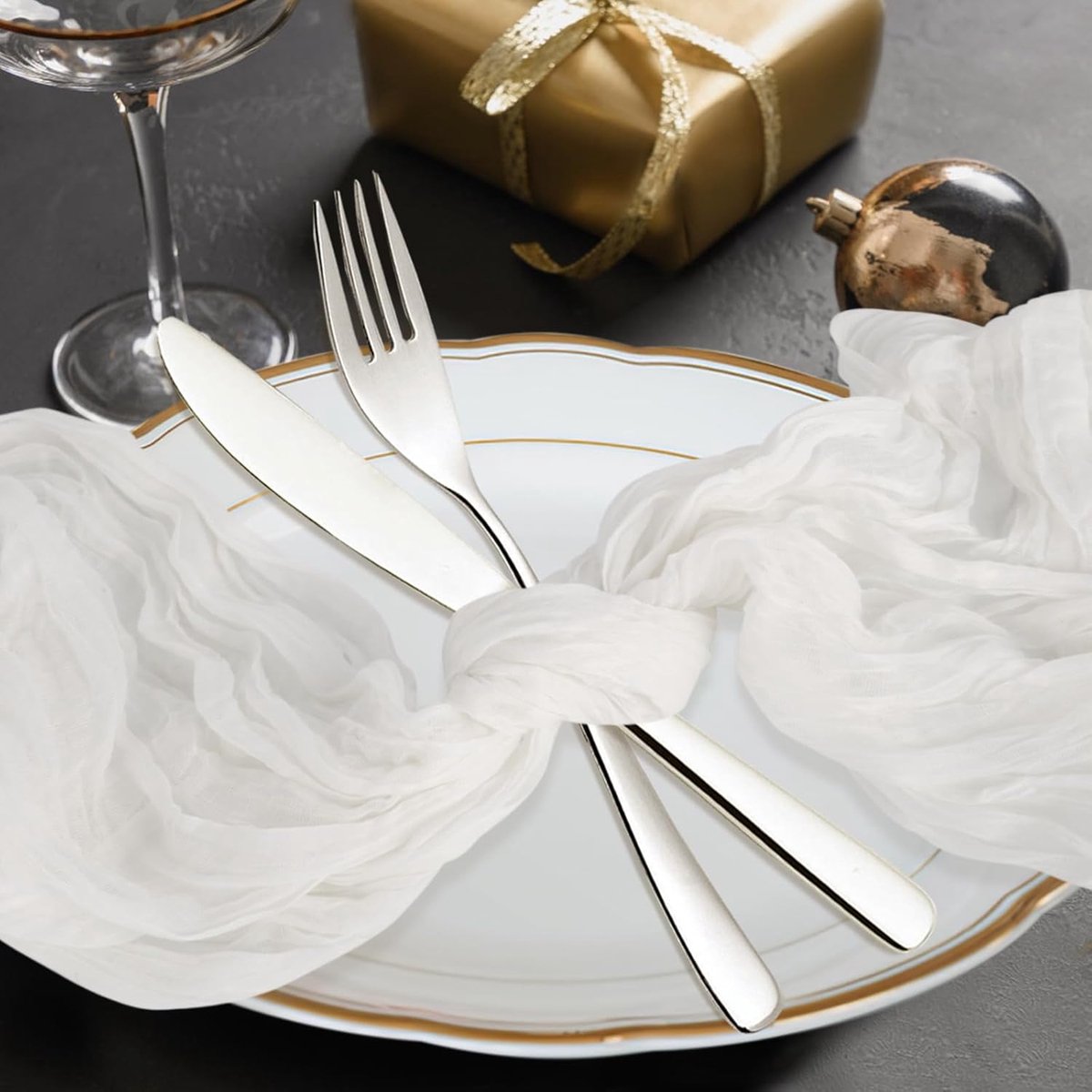 Goodivery ® Elegante Set van 6 Witte Tafellopers voor Bruiloft en Feest