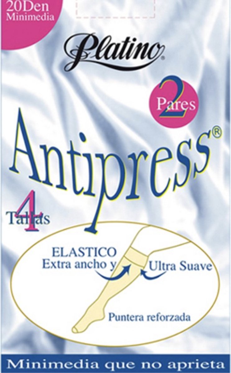 Platino 2 paar antipress 20 den panty kousjes maat M Azahar