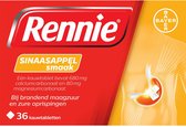 Rennie Sinaasappel Kauwtabletten | 36 stuks | Werkt Snel bij Brandend Maagzuur en Oprispingen | Neutraliseert Zuur | Sinaasappelsmaak | voor Volwassenen en Kinderen 12+