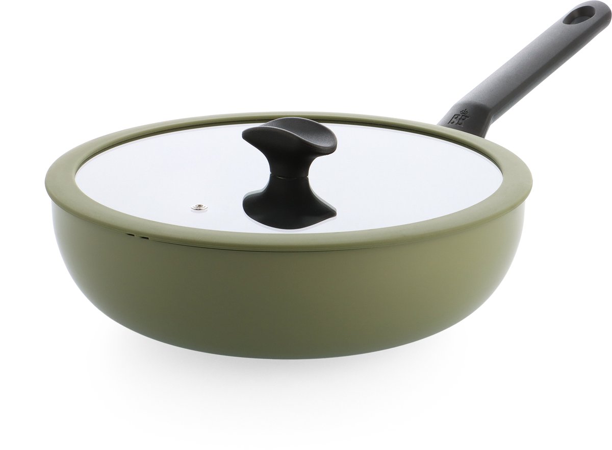 Enjoy wok Olijfgroen 28 cm
