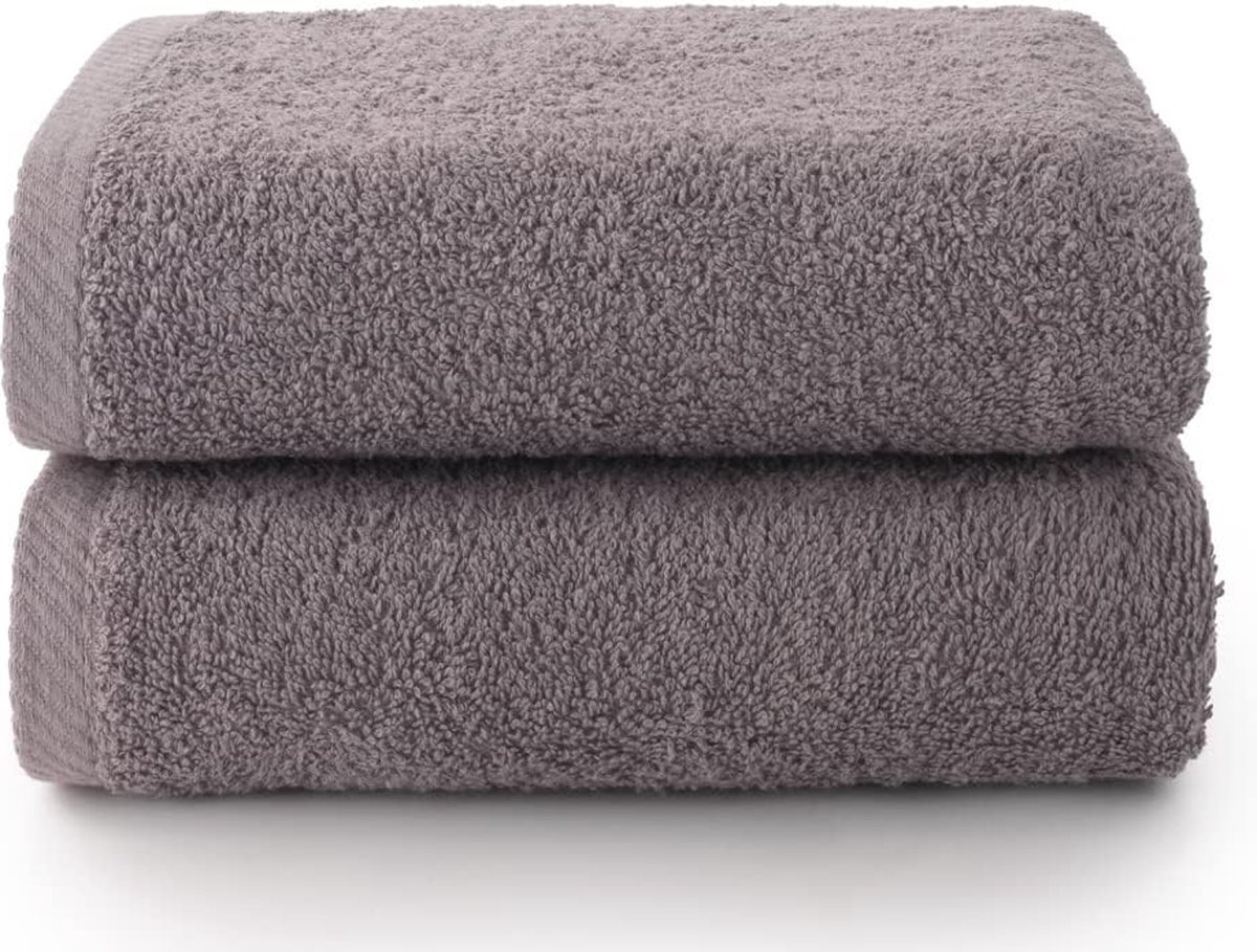 Goodivery ® Extra Grote Badhanddoeken Set van 100% Katoen in Stijlvolle Grijze Kleur