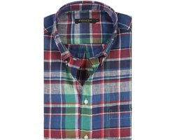 Steppin' Out Overhemd Linnen Ruit Multicolour - Maat XXL - Heren
