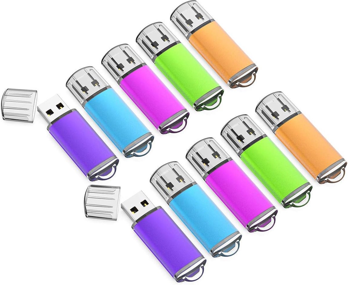 Image of 64GB USB Flash Drive 10 Pack - Gekleurde Geheugensticks voor Digitale Gegevensopslag
