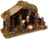 Feeric Lights & Christmas kerststal - 7 beelden - LED verlichting - 13 x 7,5 x 20 cm