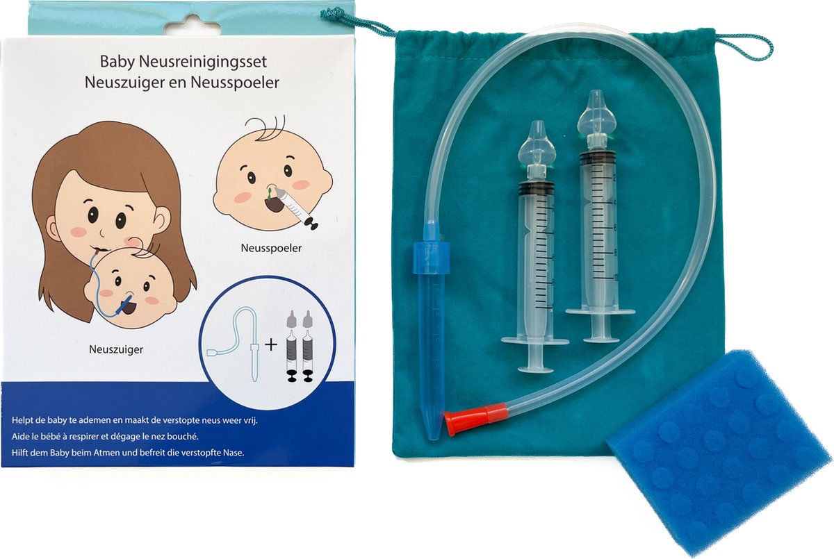 Groene Berg Baby Neus Reinigingsset - Neusreiniger Baby - Neuszuiger Baby - Neusspoeler Baby - 20 filters — cadeau in Cadeau-ideeën - foto 5