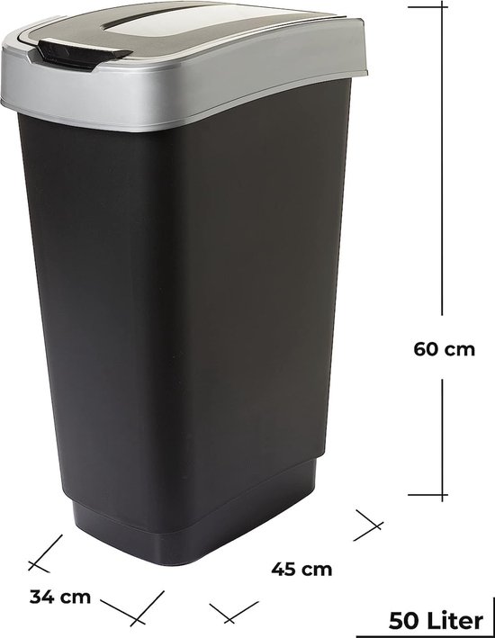 Lot De 2 Poubelles De Recyclage Cuisine – Ultra-Grande Capacité 29L – Portables Et Dégradables