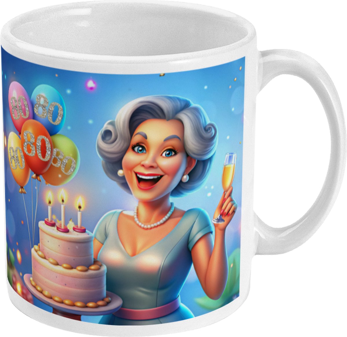 Mok - 80 jaar - Verjaardag - Cadeau - Gefeliciteerd - Theemok - Koffiemok