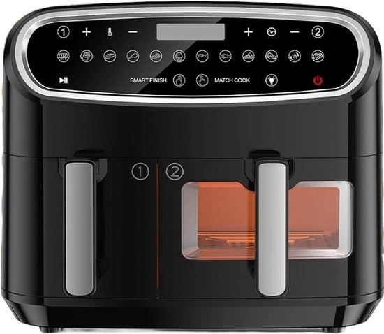 White-label Dubbele Airfryer 6L 2800W Zwart