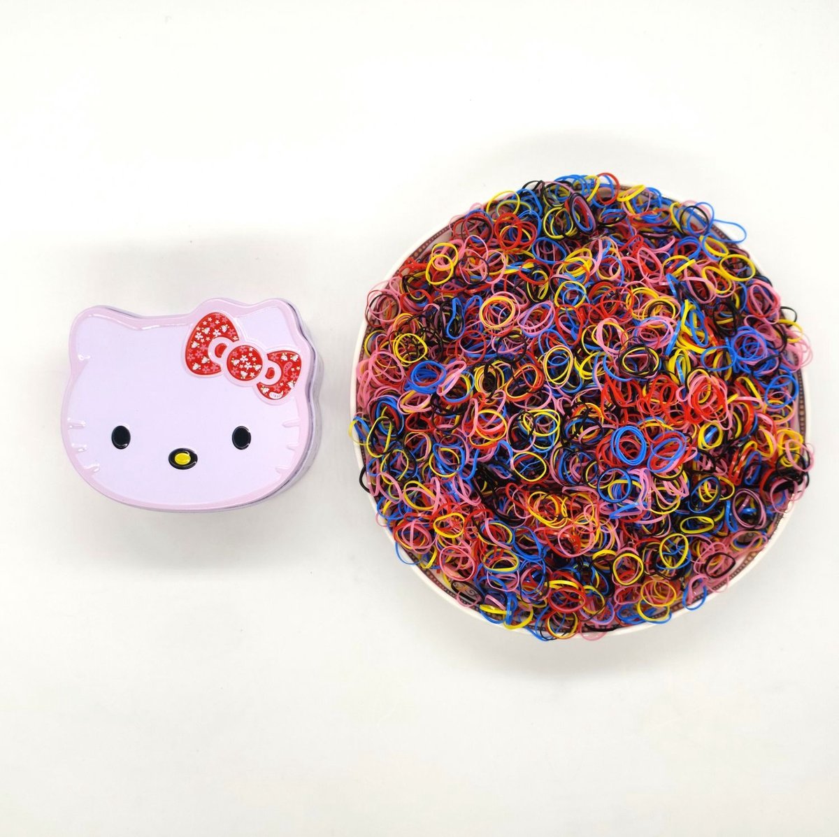 100 stuks Haarelastiekjes in verschillende kleuren - Wegwerp Kleurrijke Mini Haarbanden-Elastische Haarbanden Decoratieve -Haaraccessoires Set- Cadeau Voor Meisjes