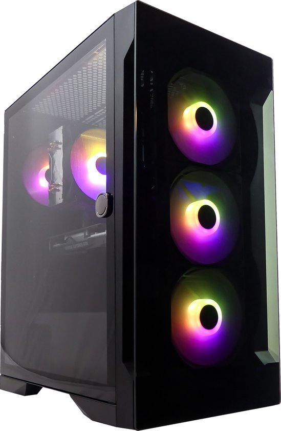 AMD Ryzen 7 5700X3D 8-Core RGB Game PC met Magneetdeur – RTX 5070 12GB – 32GB RAM – 1TB M2.0 NVME SSD – WiFi – Windows 11 Pro – Gamdias Talos E2 ELITE