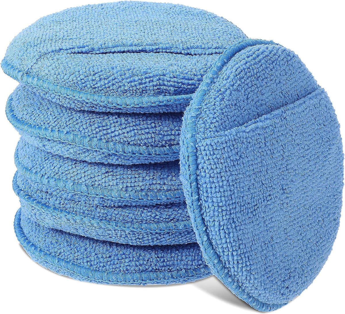 Polijstspons - Autopolijstpads - Auto Reinigingssponzen Polijstpads - Voor Autoverzorging - Polish Foam Applicator Pads - 6 Stuks ø 125mm - Voor Auto's, Vrachtwagens, Boten, Reiniging En Fijn Polijsten