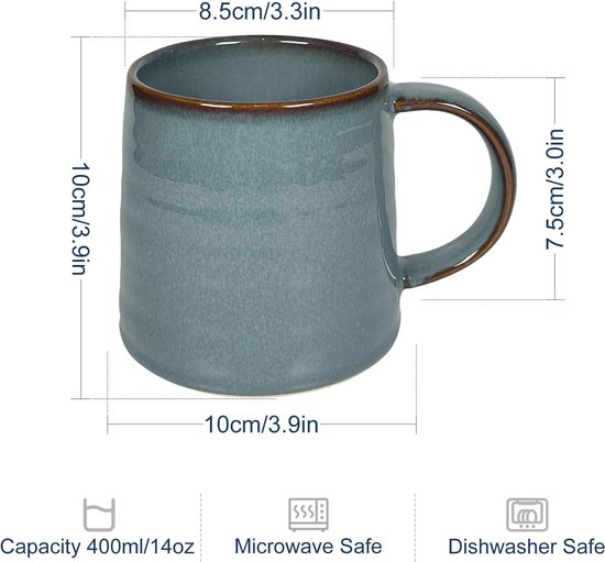 HJUGHPN Mokken Keramische Mok 450ml Koffie Cup