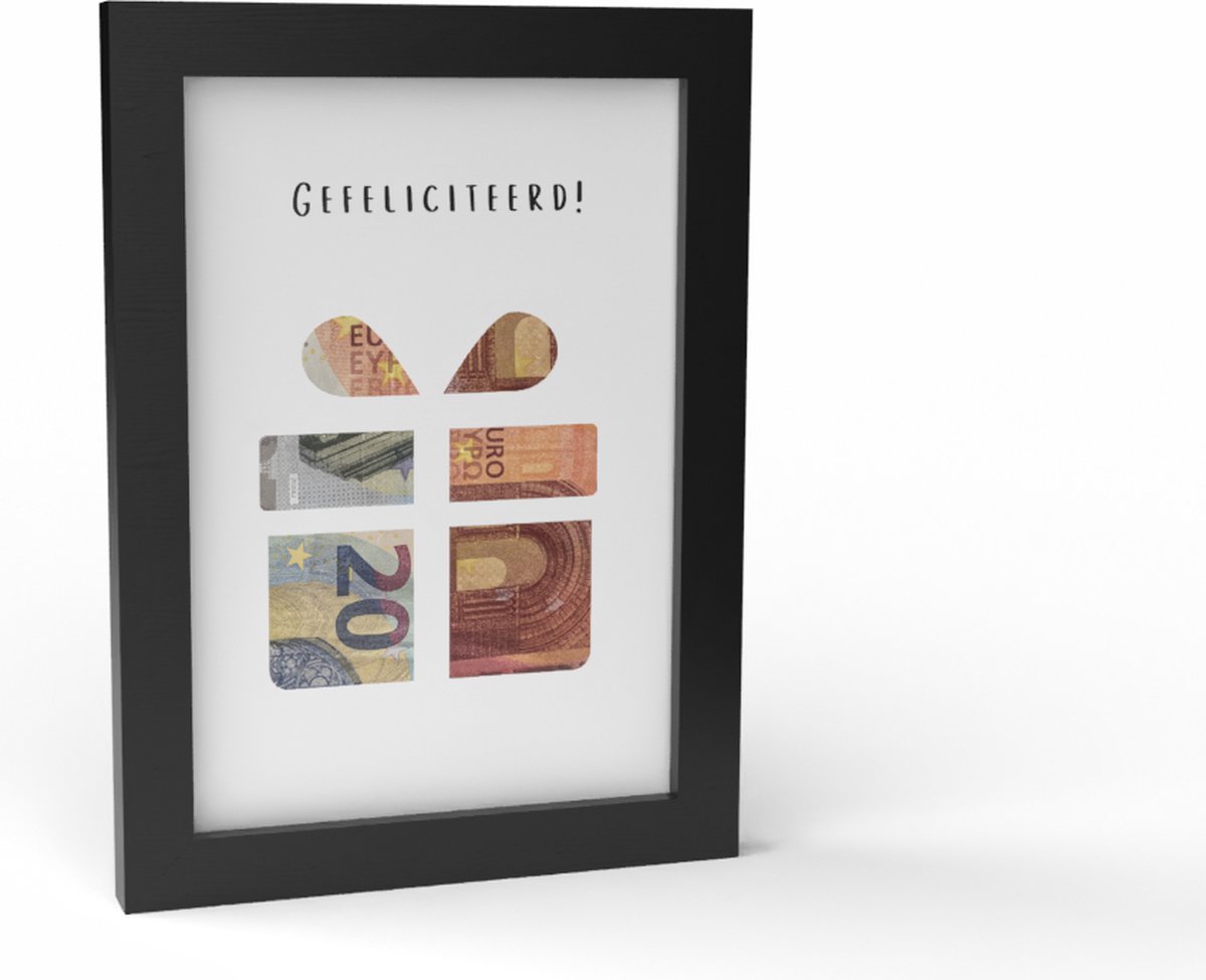 Kadogeld.nl-Fotolijst A5 Geldcadeau - Gefeliciteerd! Cadeaubox - Orgineel - Geld - Cadeau - Geven