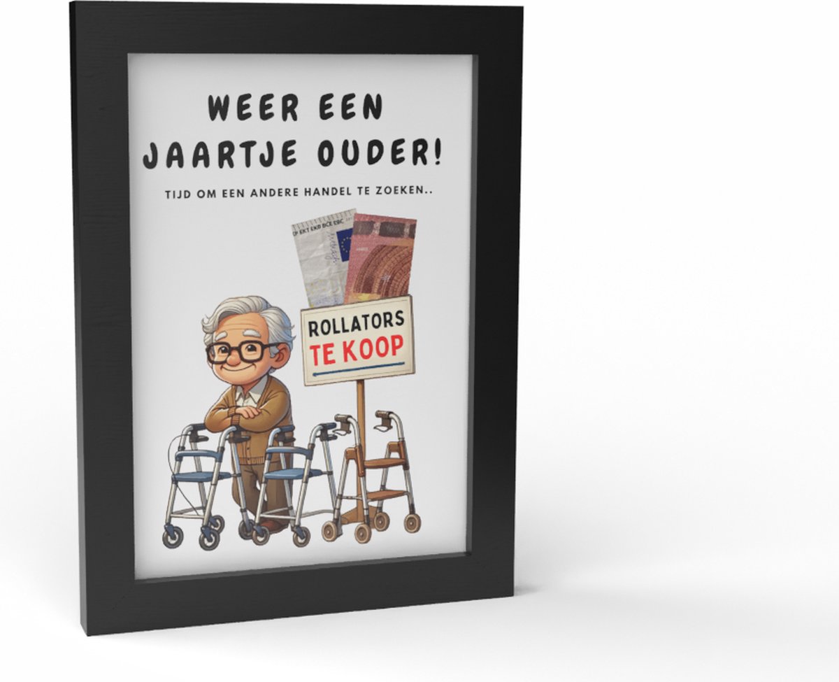 Kadogeld.nl - Fotolijst A5 Geldcadeau - Tijd om andere handel te zoeken! - Orgineel - Geld - Cadeau - Geven