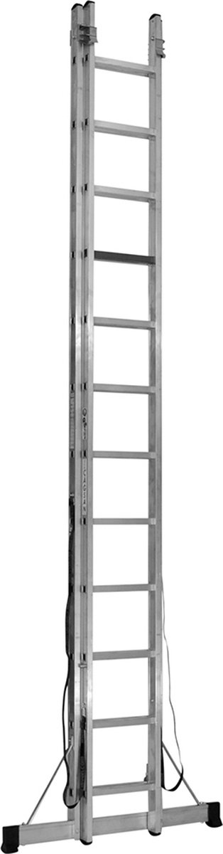 Professionele Reformladder | 2-delig | 2x12 treden | Aluminium | Anti slip | EN 131-1 + 2, NEN 2484, TÜV en GS gecertificeerd