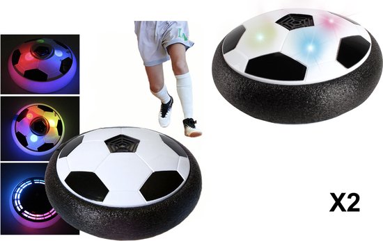 Foto: Glow in the dark hover ball 2 stuks met led verlichting gloed in het donker binnen voetbal zwevende hoverbal air power football speelgoed bal cadeau voor kinderen