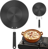 Inductie Adapterplaat 24 Cm Met Afneembare Handgreep - Voor Alle Pannen Op Inductie - Zwart
