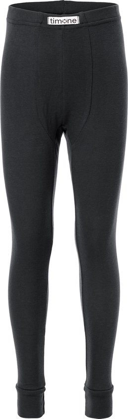 Collant thermique noir Timone avec un logo blanc sur la ceinture, vue de face.