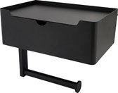 Sanics Toilet Roll Holder Zwart - Porte-rouleau de papier toilette avec boîte