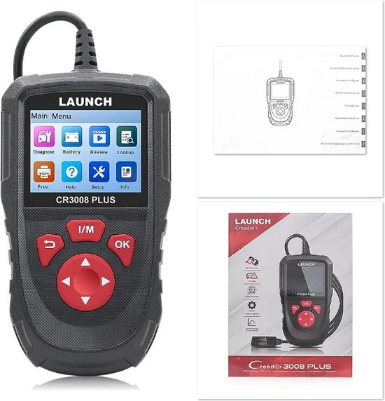 Launch Creader 3008 Plus - OBD2 Scanner - Auto uitleesapparatuur - Storing verwijderen - Gratis Updates - Plug & Play
