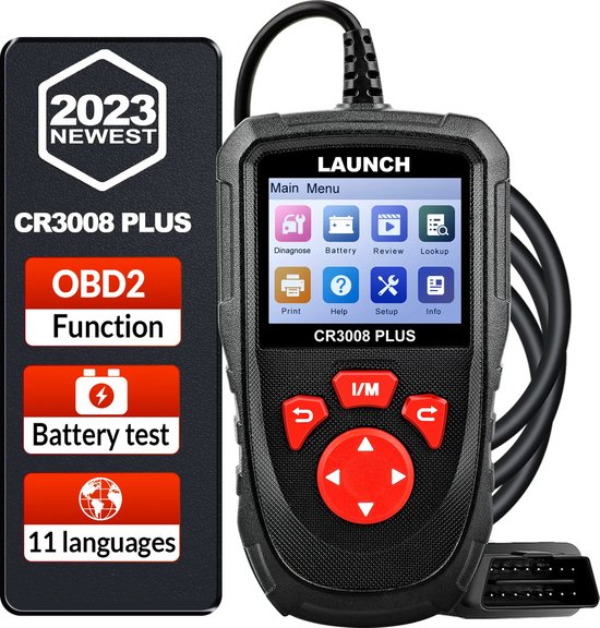 Launch Creader 3008 Plus - OBD2 Scanner - Auto uitleesapparatuur - Storing verwijderen - Gratis Updates - Plug & Play
