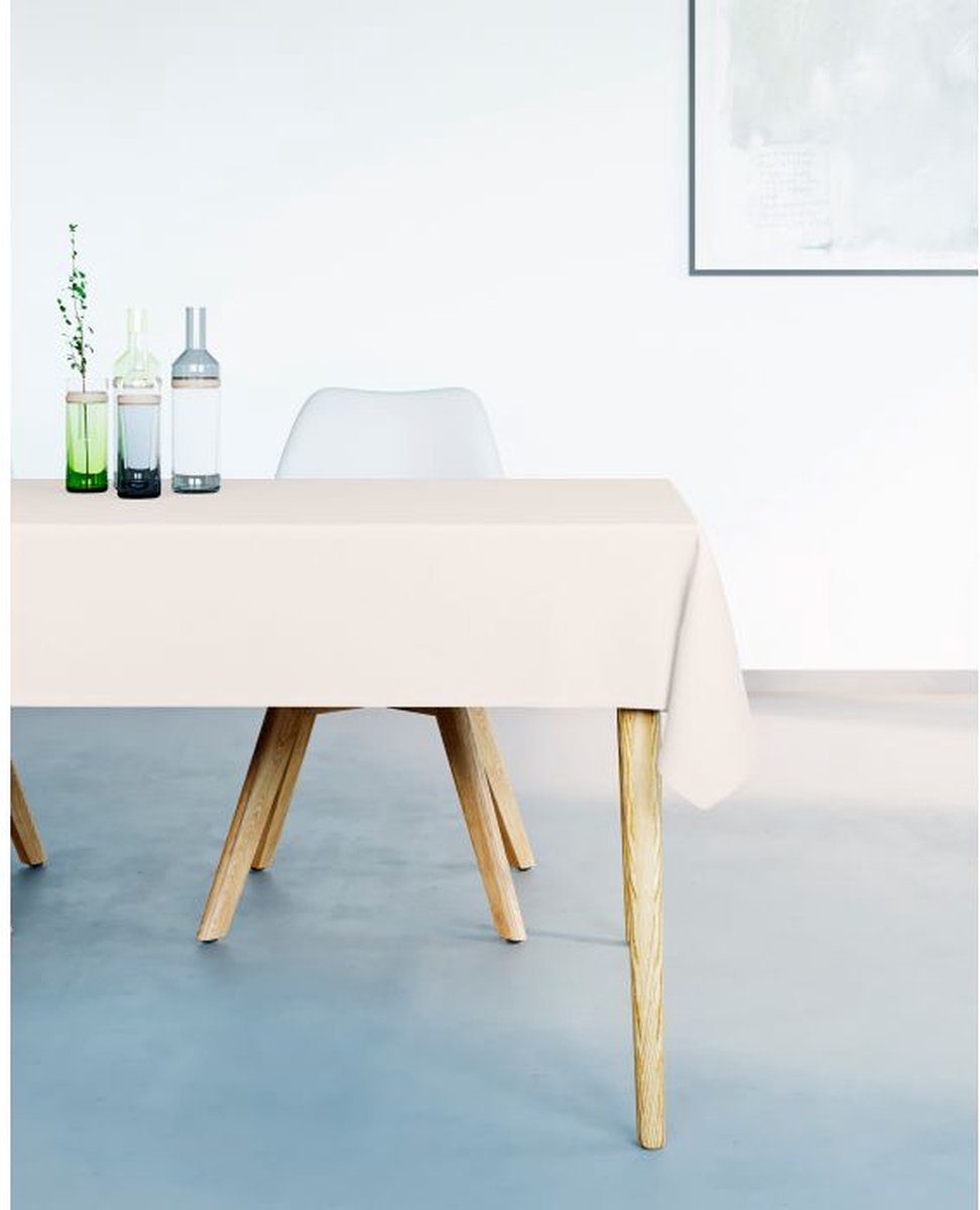 Mistral Home - TAFELKLEED - waterafstotend - 160 x 270 cm - effen kleur - Écru