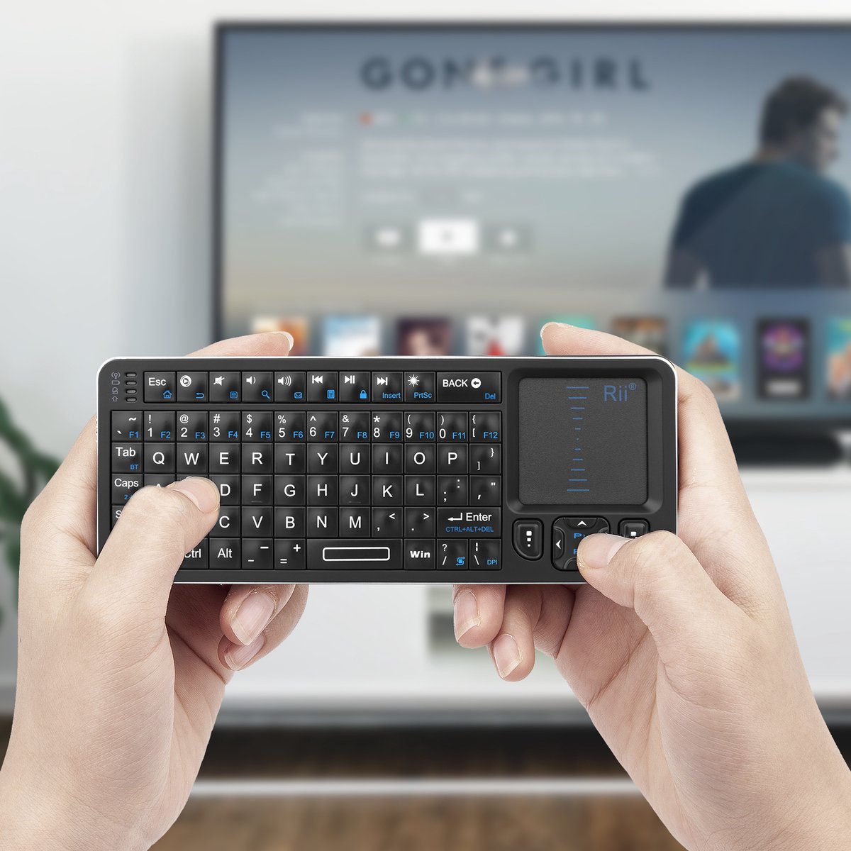 HP Rii K06 Mini: Compact Wireless Keyboard met Touchpad thumbnail 5