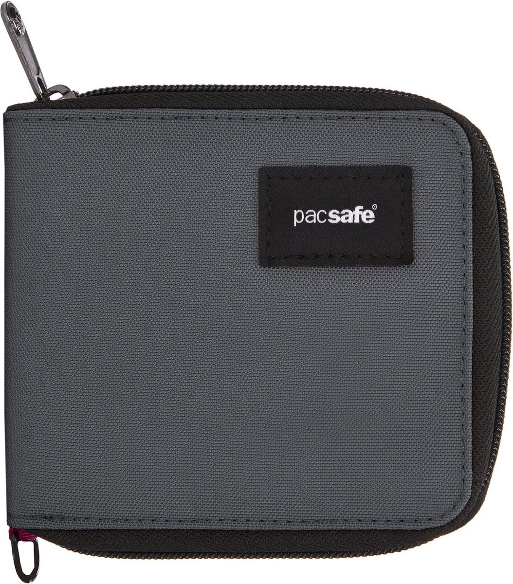 Pacsafe Portemonnee - 11 x 8 x 2 cm - Pasjeshouder - RFID-blokkerend - Beveiligde Portemonnee - Anti-diefstal Pasjeshouder - Gerecycled Polyester - Grijs