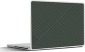 Laptop sticker - 14 inch - Lijnen - Abstract - Groen - Minimalistisch - 32x5x23x5cm - Laptopstickers - Laptop skin - Cover