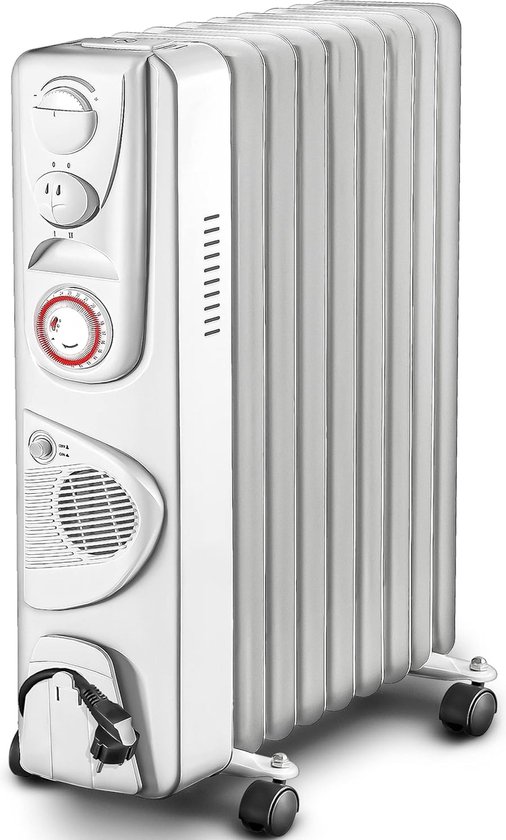 Lexium Olieradiator met Thermostaat - Elektrische kachel - Oliegevulde radiator - Olieradiator elektrisch - Olie radiator