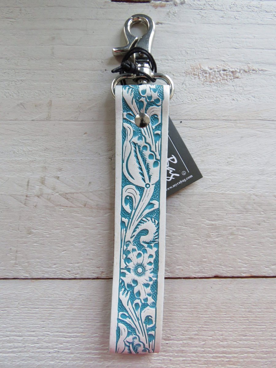 sleutel-/tashanger bohemian style (leer)