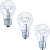 3 pak Standaard gloeilamp helder 40W E27 grote fitting Dimbaar