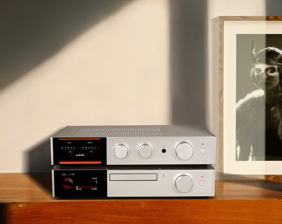 Audiolab 9000A met 9000CDT High-End Stereo Set – Audio Versterker – CD-transport – 2x 160 W – met DAC & Phono – Zilver