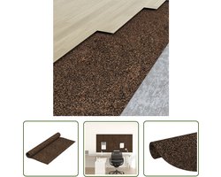vidaXL Kurk Vloer - Vloerisolatie - Kurk op rol 100x200 cm 2 mm rubber - Kurkplaten - Akoestisch Plafond - Geluidsisolatie