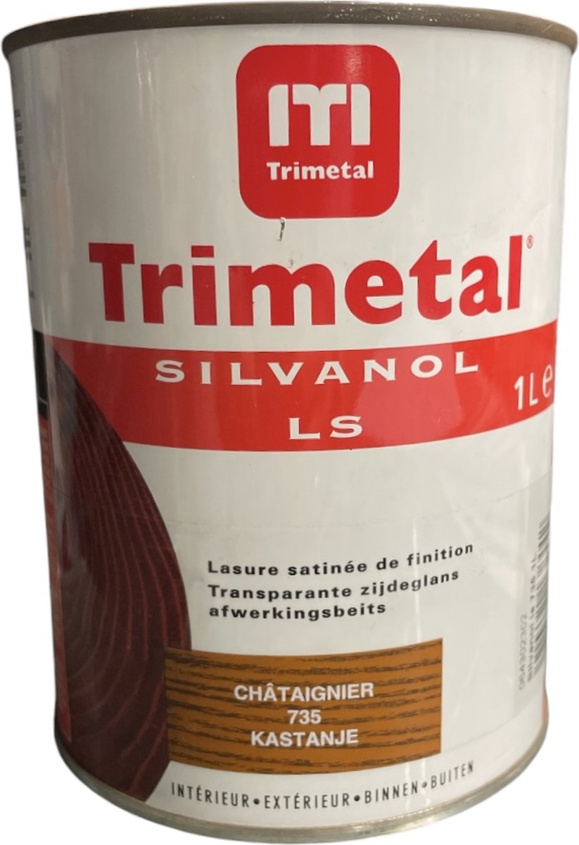 Trimetal Silvanol LS - Zijdeglans transparant 1 pot systeem beits - 1 L - 735 Kastanje