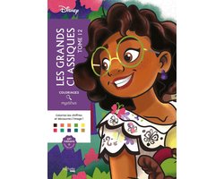 foto van Coloriages Mystères Disney Les Grands Classiques - Tome 12 - Hachette - Kleuren op nummer kleurboek