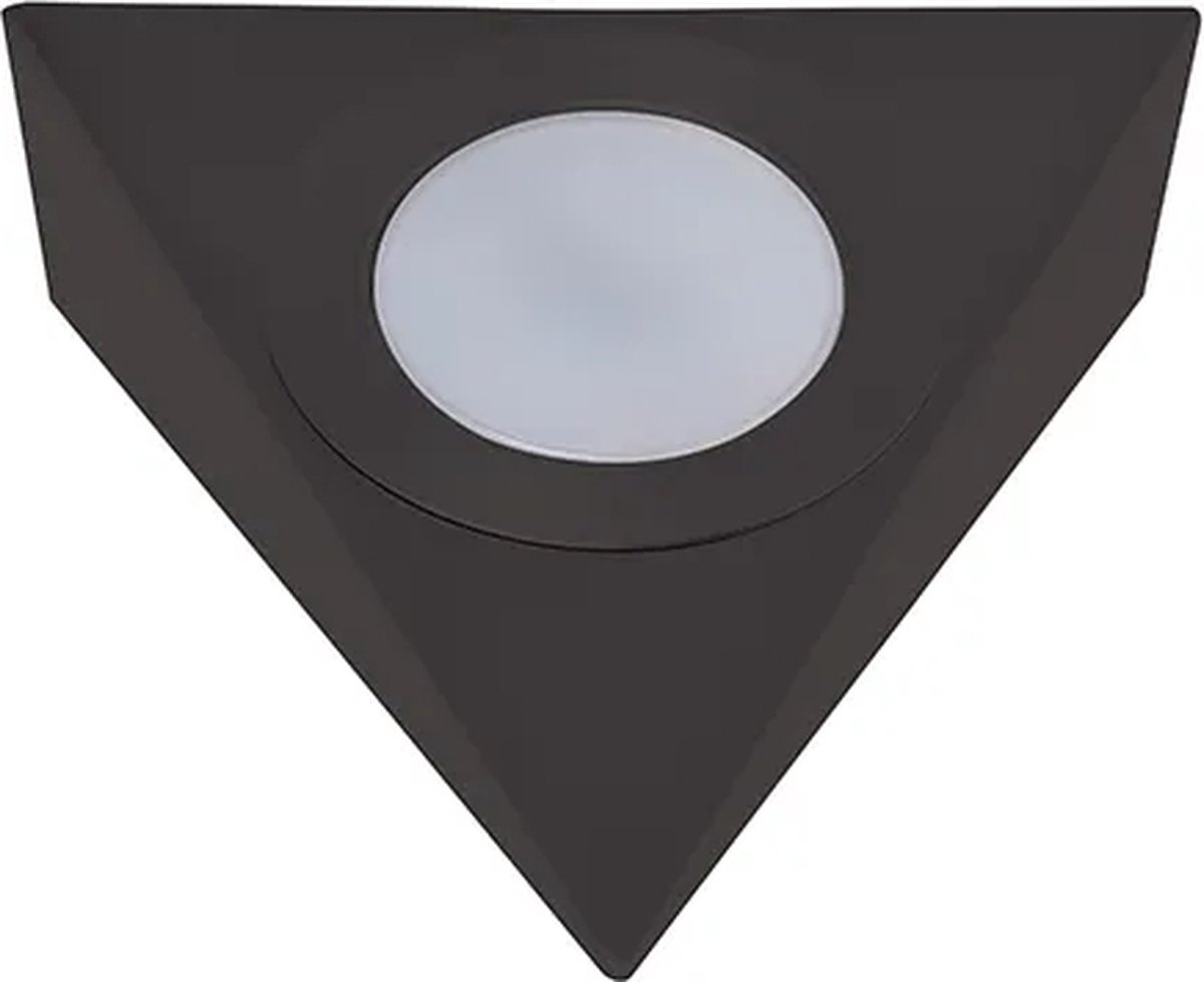 LED driehoekspot mat zwart 230V