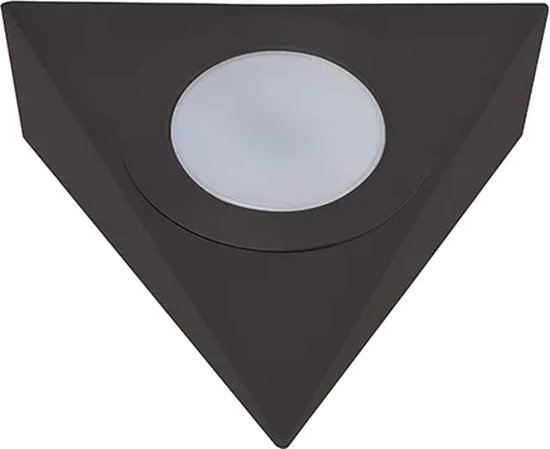 LED driehoekspot mat zwart 230V