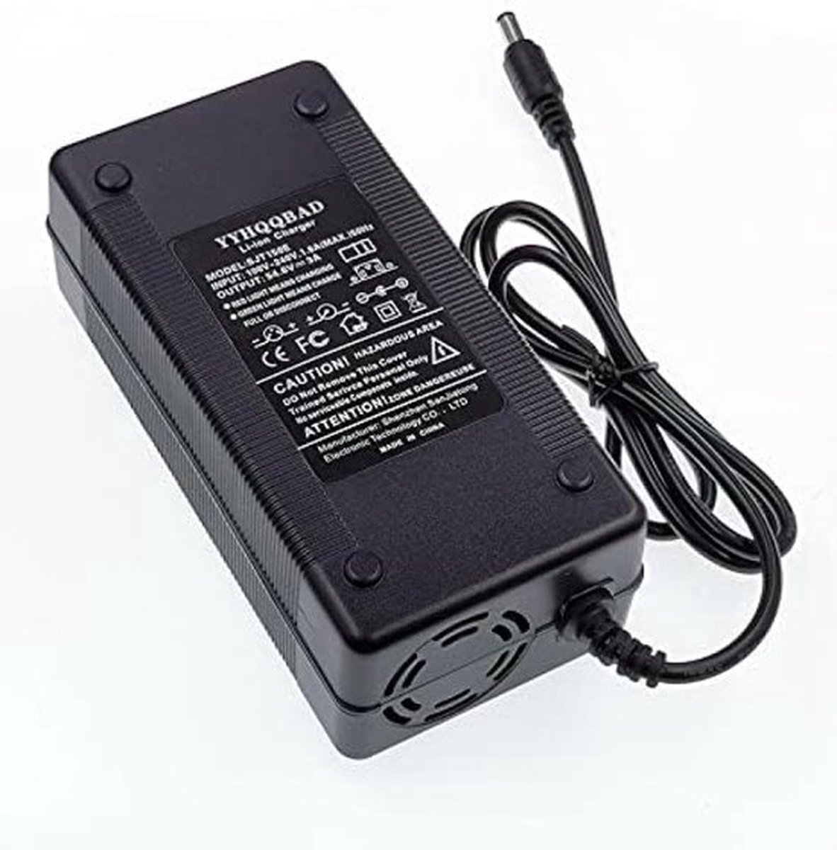 YYHQQBAD 54,6 V 3 A Acculader Voor 13S 48 V Li-ion Batterij Elektrische Fiets Lithium Batterij Oplader Dc 55 21 Mm