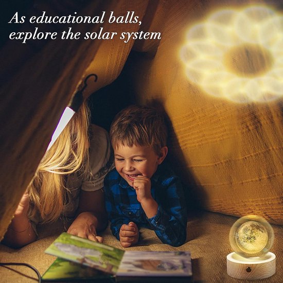 Jojoy - LED Bol - Tafellamp - Nachtlamp - Maanlamp - Space Lamp - Ruimte Lamp - LUMABALL van Jojoy — afbeelding 5