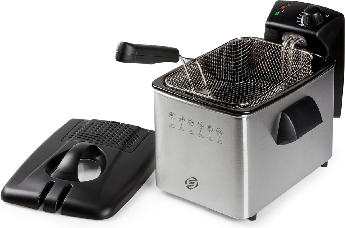 Equivera Oliebollenpan - Professionele Friteuse - Friteuse voor Oliebollen - Oliebollenmaker - Perfect voor Oud en Nieuw