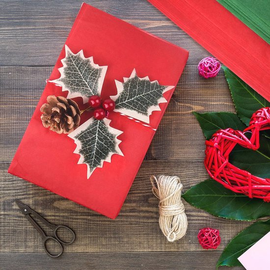 Glick Kerst Tissuepapier 4 Vellen - Daschund Honden Kerst Inpakpapier