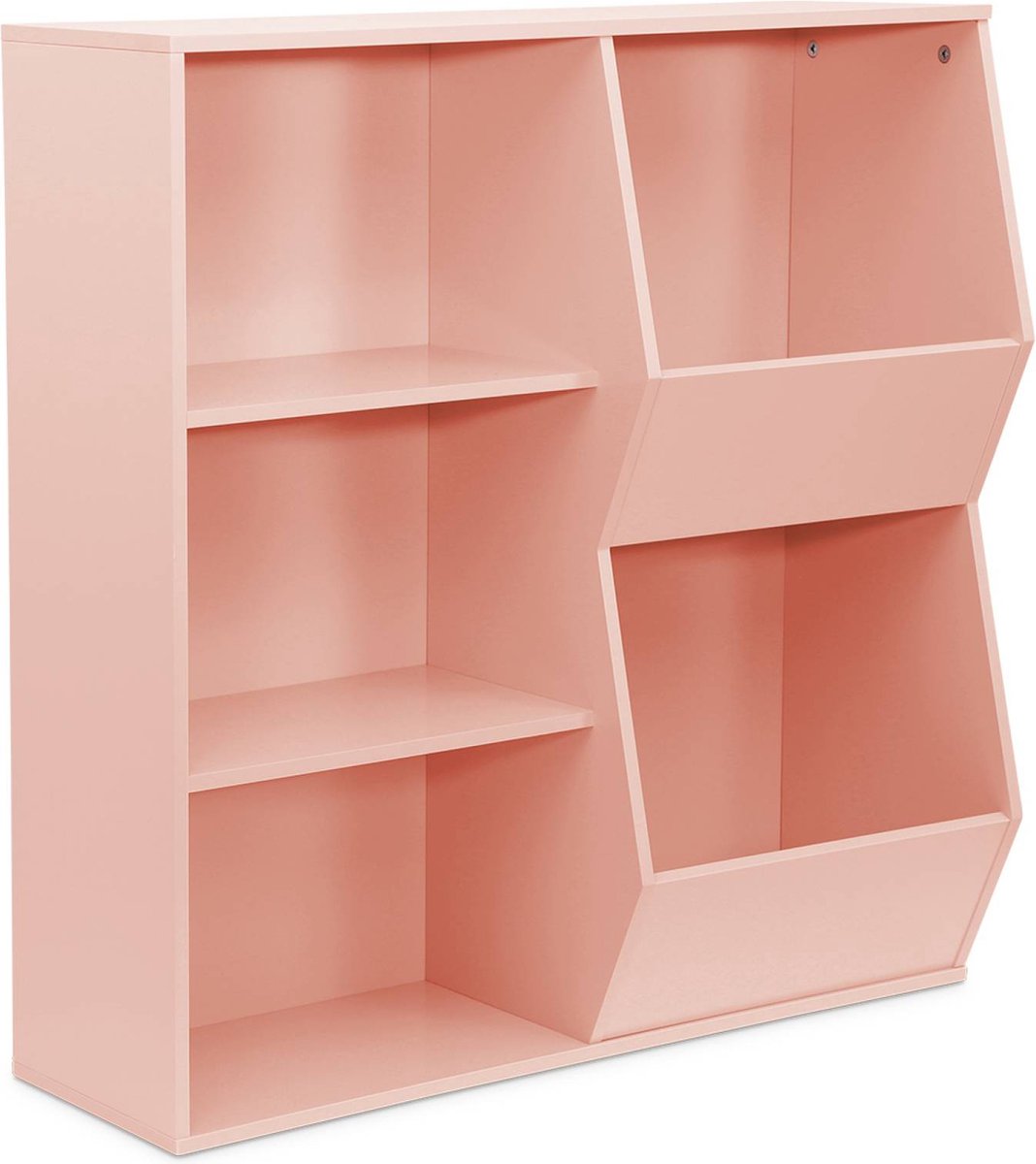 sweeek - Kinder opbergkast, 3 legplanken en 2 opbergruimtes