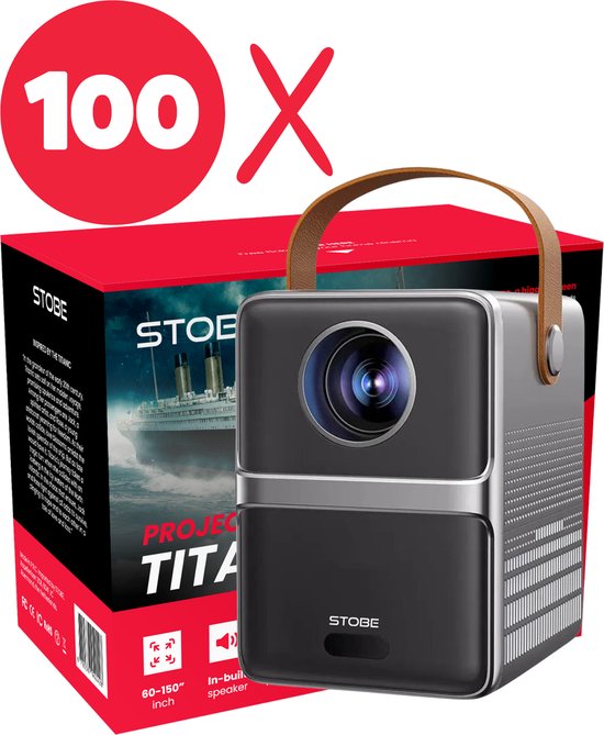 STOBE® TITANIC MINI BEAMER - BULK INKOOP - Leverancier voor mini projector - kleine beamer - 100 tot 500 stuks