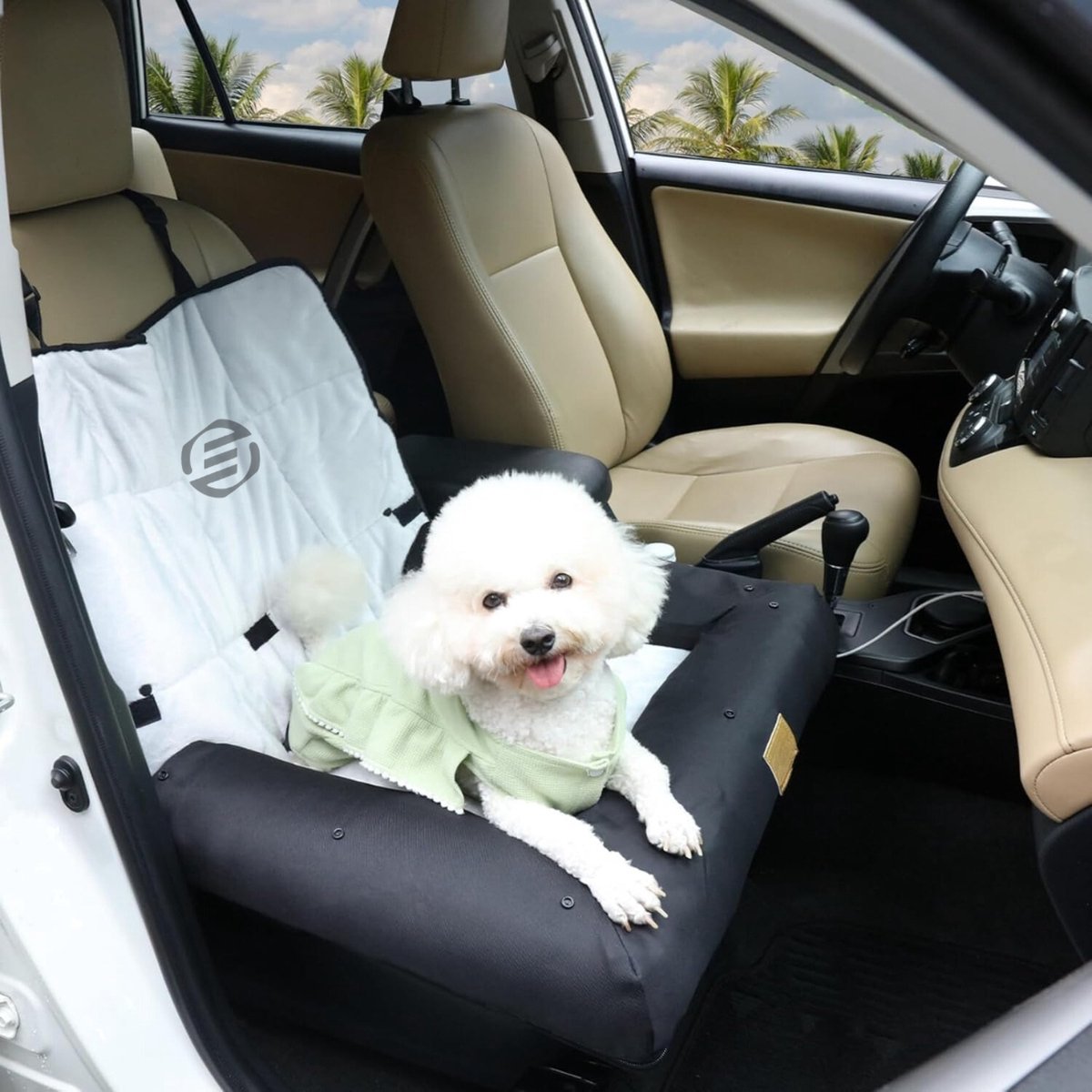 Equivera Hondenmand Auto - Autostoel Hond - Automand Hond - Hondenstoel Auto - Hondenmand Auto Achterbak - Hondenkussen Auto - Honden Mand Auto