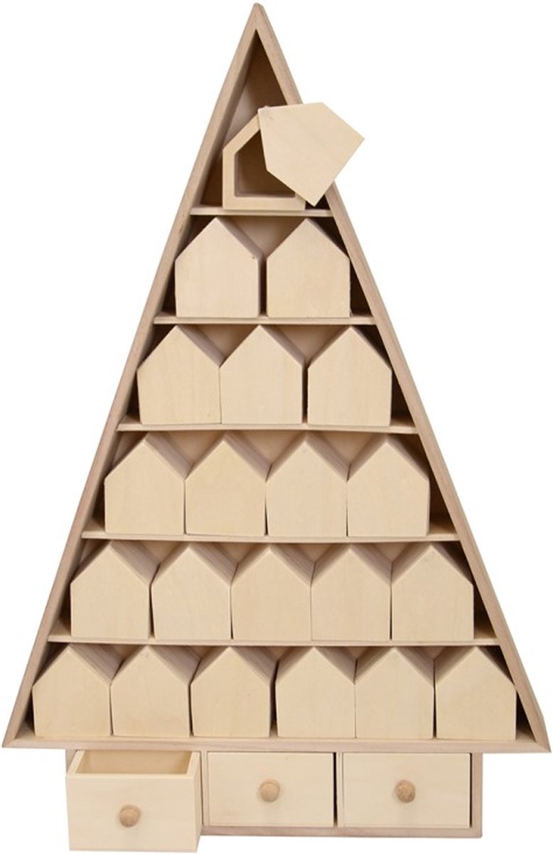 Artemio Adventskalender dennenboom 35x52x8,5 cm