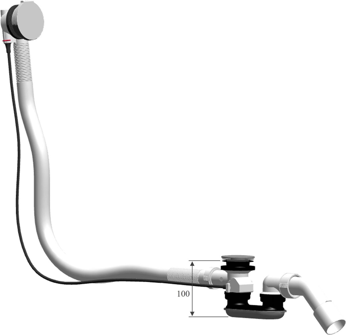 Villeroy & Boch Toebehoren - Afvoer- en overloopcombinatie, chroom U90960461