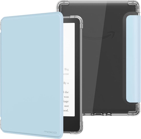 Hoesje voor 6 Kindle Paperwhite (10e Generatie-2018 release), Ultra Clear Zachte Flexibele Transparante TPU Achterkant met Auto Sleep/Wake voor Kindle Paperwhite (Model NO. PQ94WIF), Roze