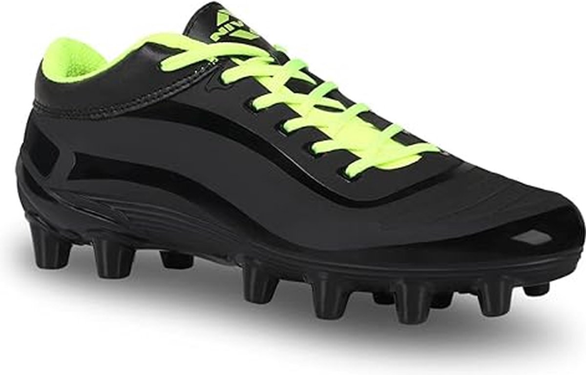 Nivia Airstrike Voetbalschoenen (Zwart 5 6 39 EU) Voor mannen en jongens TPU Synthetisch Voorgevormde Binnenzool Minimale Waterabsorptie Waterdicht