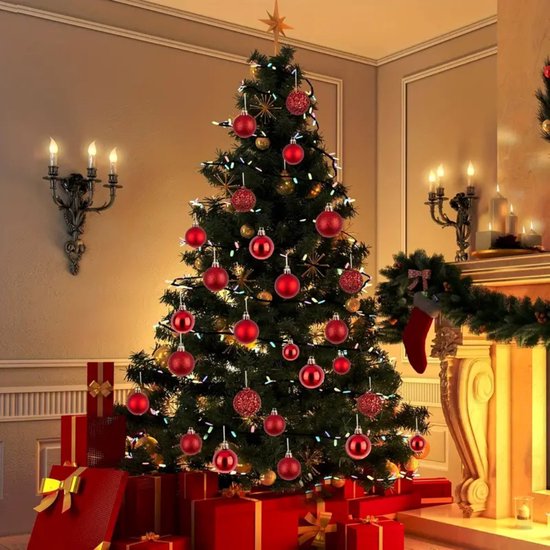 Boules de Noël Nivard - Décorations de Noël - Plastique - Or - Set de boules de Noël - 100 pièces